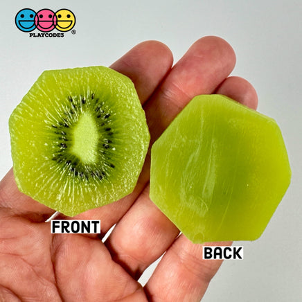 Kiwi Peeled Sliced Fake Food Fruit Not A Toy Realistic Imitation Life Like Bendable Flatback Pvc