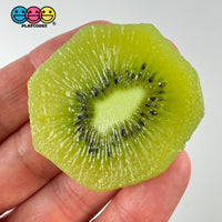 Kiwi Peeled Sliced Fake Food Fruit Not A Toy Realistic Imitation Life Like Bendable Flatback Pvc