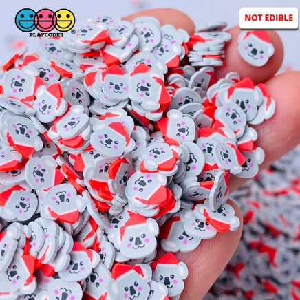 Koala Cartoon Animal With Hat Cute Kawaii Gray Bear Fake Clay Sprinkles Decoden Fimo Jimmies
