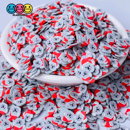Koala Cartoon Animal With Hat Cute Kawaii Gray Bear Fake Clay Sprinkles Decoden Fimo Jimmies