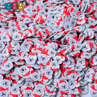 Koala Cartoon Animal With Hat Cute Kawaii Gray Bear Fake Clay Sprinkles Decoden Fimo Jimmies