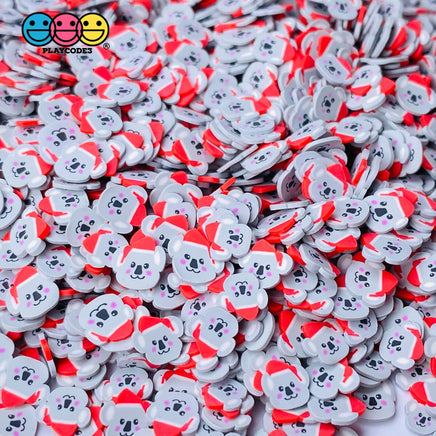Koala Cartoon Animal With Hat Cute Kawaii Gray Bear Fake Clay Sprinkles Decoden Fimo Jimmies