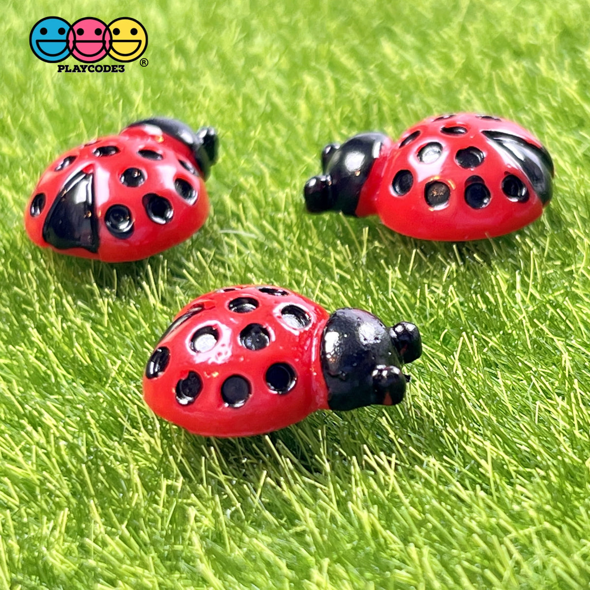 Ladybug Flatback Charms Cabochons 10 pcs Decoden| PLAYCODE3