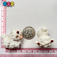 Lamb Figurine Baby White Sheep Easter Cute Figurines Plastic Resin 5 Pcs