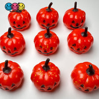 3D Large Jack - O’ - Lantern Hollow Decoration Halloween Holiday Cabochons Decoden Charm 10 Pcs