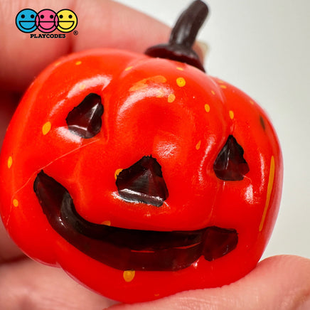 3D Large Jack - O’ - Lantern Hollow Decoration Halloween Holiday Cabochons Decoden Charm 10 Pcs