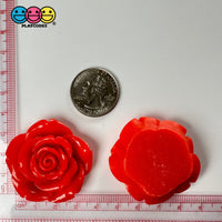 Large Rose Flowers Pink Red Charm Flat Back Cabochons Decoden 10 Pcs Playcode3 Llc