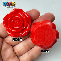 Large Rose Flowers Pink Red Charm Flat Back Cabochons Decoden 10 Pcs Playcode3 Llc