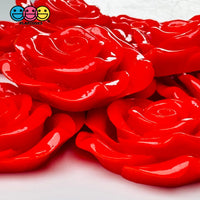Large Rose Flowers Pink Red Charm Flat Back Cabochons Decoden 10 Pcs Playcode3 Llc