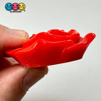 Large Rose Flowers Pink Red Charm Flat Back Cabochons Decoden 10 Pcs Playcode3 Llc
