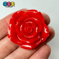 Large Rose Flowers Pink Red Charm Flat Back Cabochons Decoden 10 Pcs Playcode3 Llc