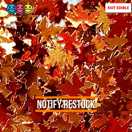 Leaf Fall Autumn Leaves Glitter Confetti Decorations Golden Brown 10 Grams