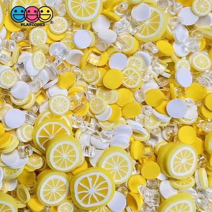 Lemon Creamsicle Mix Fimo Fake Sprinkle Slushie Icicle Lemons Funfetti 20 Grams