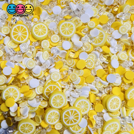 Lemon Creamsicle Mix Fimo Fake Sprinkle Slushie Icicle Lemons Funfetti