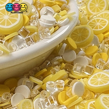 Lemon Creamsicle Mix Fimo Fake Sprinkle Slushie Icicle Lemons Funfetti