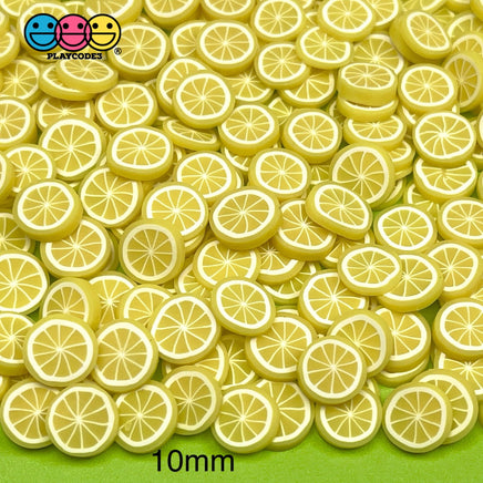 Lemon Fimo Slices Polymer Clay Decoden Jimmies 20Mm 10Mm Sprinkle