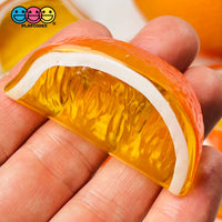 Lemon Orange Lime Fake Wedges Charms Plastic Hallow Wedge Translucent Food 9Pcs Charm