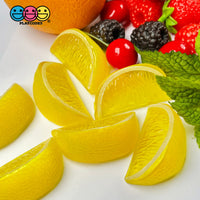 Lemon Orange Lime Fake Wedges Charms Plastic Hallow Wedge Translucent Food 9Pcs Charm