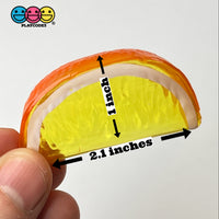 Lemon Orange Lime Fake Wedges Charms Plastic Hallow Wedge Translucent Food 9Pcs Charm