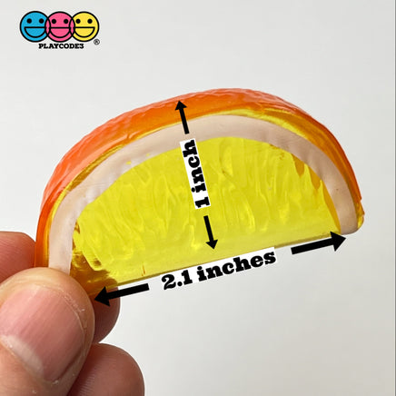 Lemon Orange Lime Fake Wedges Charms Plastic Hallow Wedge Translucent Food 9Pcs Charm