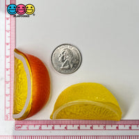 Lemon Orange Lime Fake Wedges Charms Plastic Hallow Wedge Translucent Food 9Pcs Charm