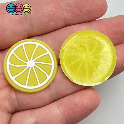Lemon Slice Silicon Soft Bendable Fruit Flatback Cabochons Decoden Charm 10 Pcs Playcode3 Llc