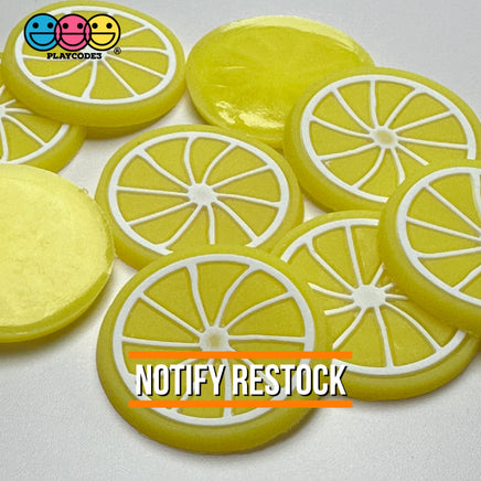 Lemon Slice Silicon Soft Bendable Fruit Flatback Cabochons Decoden Charm 10 Pcs Playcode3 Llc