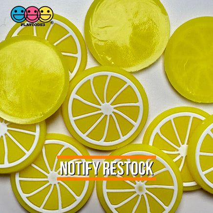 Lemon Slice Silicon Soft Bendable Fruit Flatback Cabochons Decoden Charm 10 Pcs Playcode3 Llc