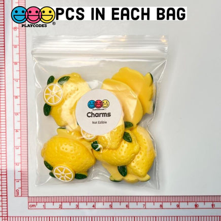 Lemons Flatback Fake Food Lemon Charms Decoden 10 Pcs Charm