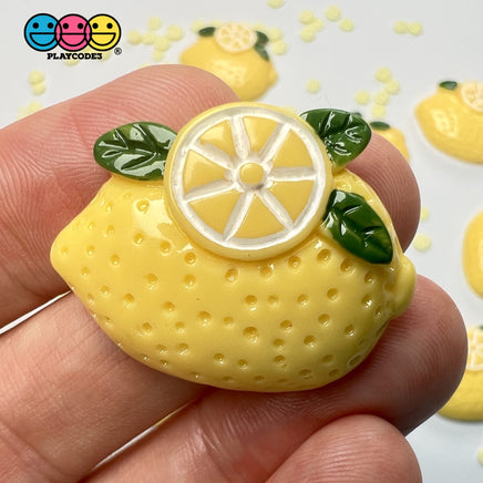 Lemons Flatback Fake Food Lemon Charms Decoden 10 Pcs Charm