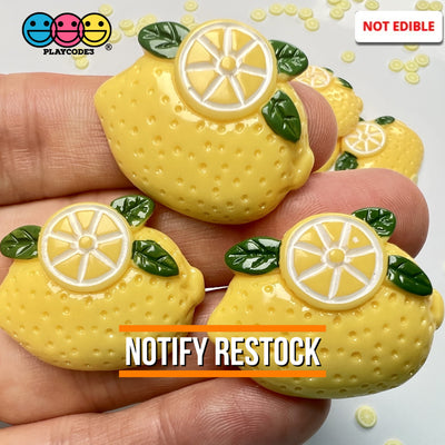 Lemons Flatback Fake Food Lemon Charms Decoden 10 Pcs Charm