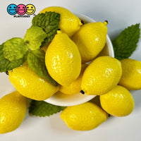 Lemons Whole Mini Imitation Fake Food Life Like Plastic Small Lemon 5 Pcs