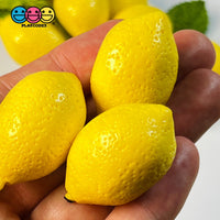 Lemons Whole Mini Imitation Fake Food Life Like Plastic Small Lemon 5 Pcs