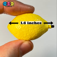 Lemons Whole Mini Imitation Fake Food Life Like Plastic Small Lemon 5 Pcs