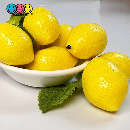 Lemons Whole Mini Imitation Fake Food Life Like Plastic Small Lemon 5 Pcs