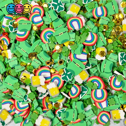 Leprechaun Party Mix Beer Rainbow Gold Coin Shamrock Hat Fake Sprinkle Confetti Funfetti Playcode3