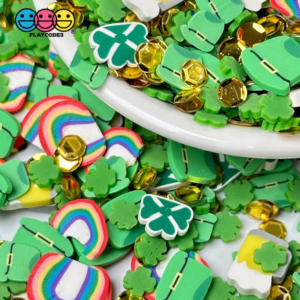 Leprechaun Party Mix Beer Rainbow Gold Coin Shamrock Hat Fake Sprinkle Confetti Funfetti Playcode3