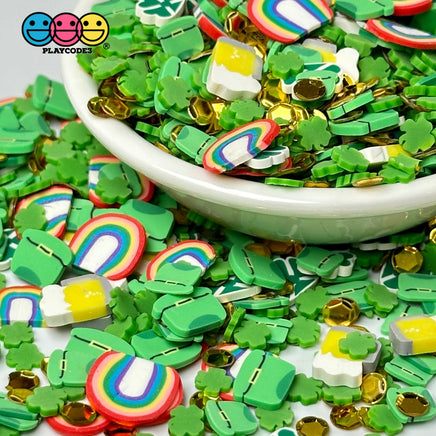 Leprechaun Party Mix Beer Rainbow Gold Coin Shamrock Hat Fake Sprinkle Confetti Funfetti Playcode3