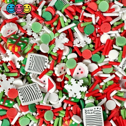 Letter To Dear Santa Fimo Fake Sprinkle Christmas Mix Snowflake Gift Funfetti Playcode3 Llc 10 Grams