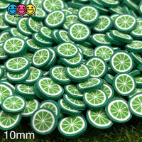 Lime Large Brightly Colored Fimo Slices Polymer Clay Limes Fake Sprinkles 20/10Mm Sprinkle