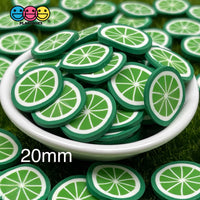 Lime Large Brightly Colored Fimo Slices Polymer Clay Limes Fake Sprinkles 20/10Mm Sprinkle