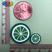 Lime Large Brightly Colored Fimo Slices Polymer Clay Limes Fake Sprinkles 20/10Mm Sprinkle