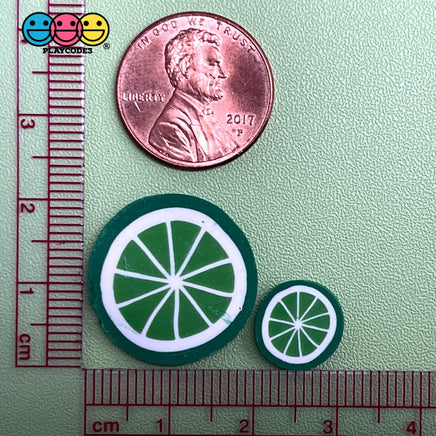 Lime Large Brightly Colored Fimo Slices Polymer Clay Limes Fake Sprinkles 20/10Mm Sprinkle