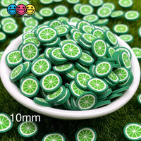 Lime Large Brightly Colored Fimo Slices Polymer Clay Limes Fake Sprinkles 20/10Mm Sprinkle