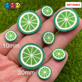 Lime Large Brightly Colored Fimo Slices Polymer Clay Limes Fake Sprinkles 20/10Mm Sprinkle