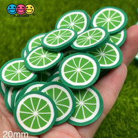 Lime Large Brightly Colored Fimo Slices Polymer Clay Limes Fake Sprinkles 20/10Mm Sprinkle