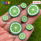 Lime Large Brightly Colored Fimo Slices Polymer Clay Limes Fake Sprinkles 20/10Mm Sprinkle