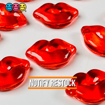 Lips Red Transparent Charms Charm Valentines Day Cabochons Decoden 10 Pcs Playcode3 Llc