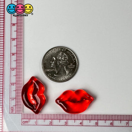 Lips Red Transparent Charms Charm Valentines Day Cabochons Decoden 10 Pcs Playcode3 Llc