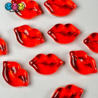 Lips Red Transparent Charms Charm Valentines Day Cabochons Decoden 10 Pcs Playcode3 Llc